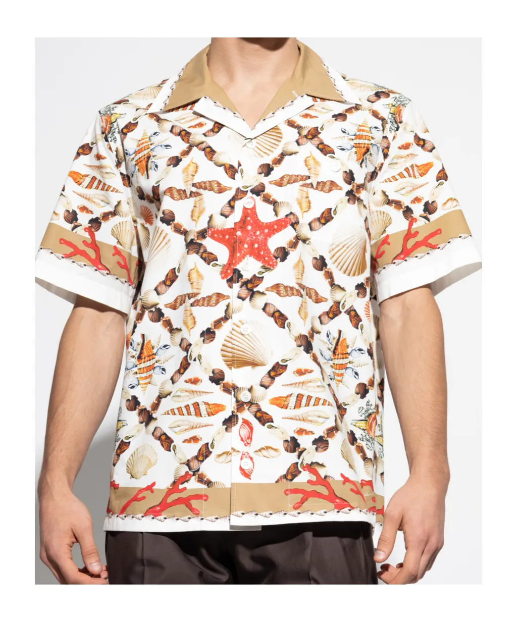 Dolce & Gabbana Shell Printed Hawaii Poplin Shirt
