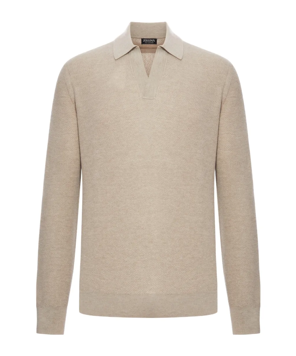 Zegna Long Sleeve Polo Jumper