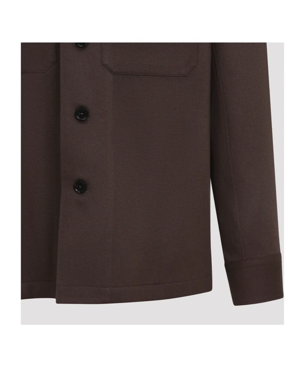 Zegna Long Sleeved Buttoned Overshirt