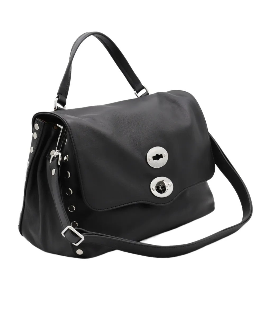 Small Postina Stud-Embellished Flap Tote Bag