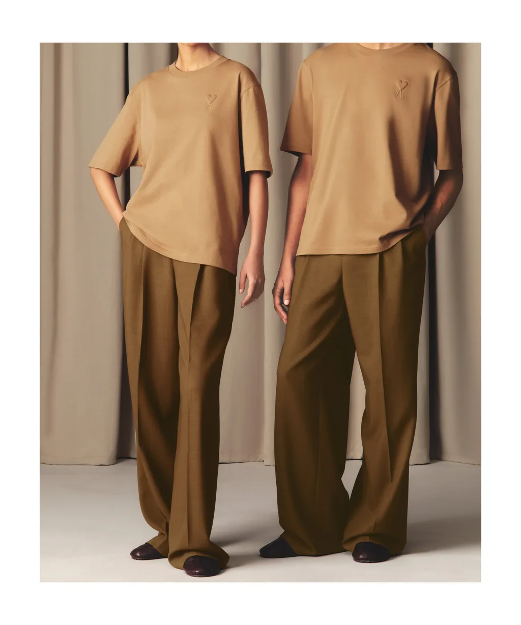Brown Cotton Ami De Coeur Cosy Fit T-Shirt