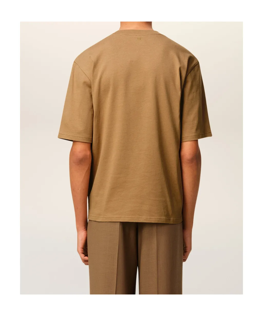 Brown Cotton Ami De Coeur Cosy Fit T-Shirt