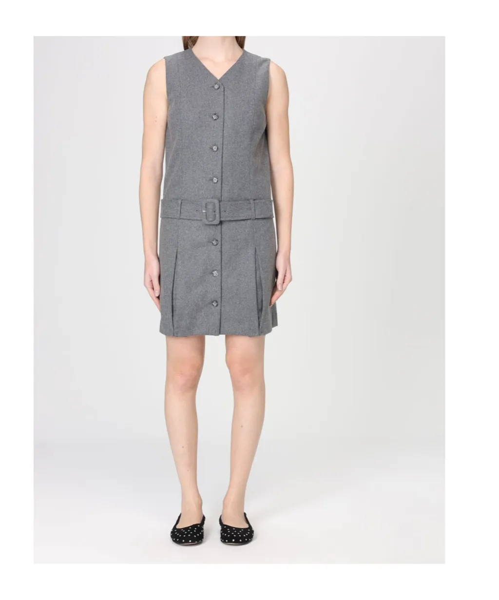 Belted Buttoned Dress