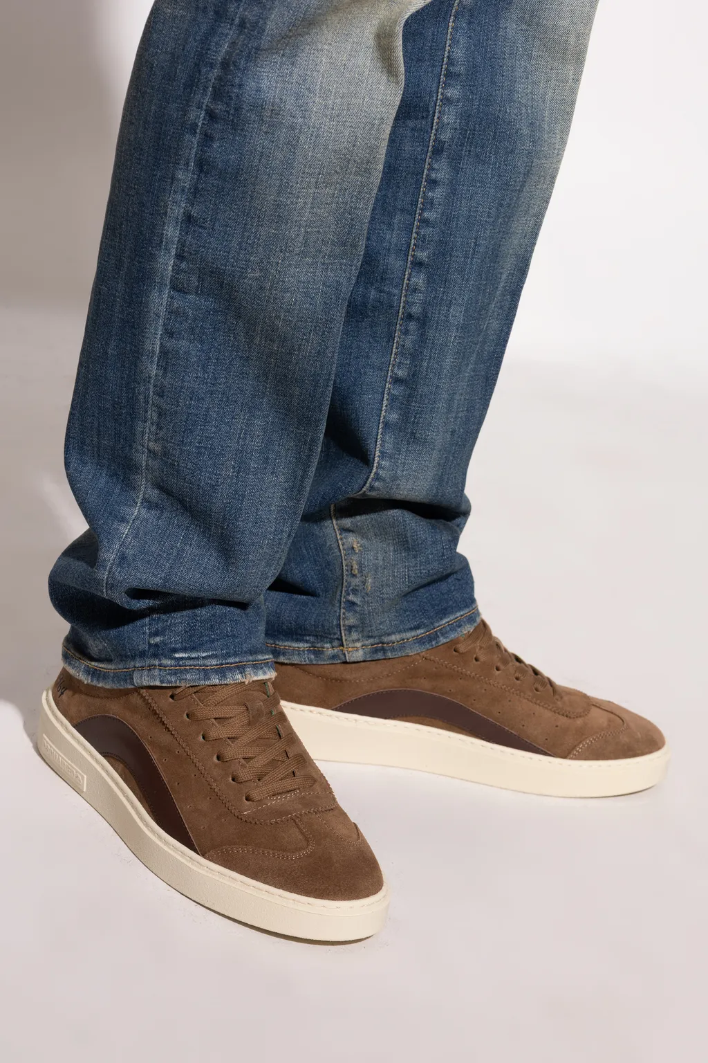 Dsquared2 Round-Toe Lace-Up Sneakers