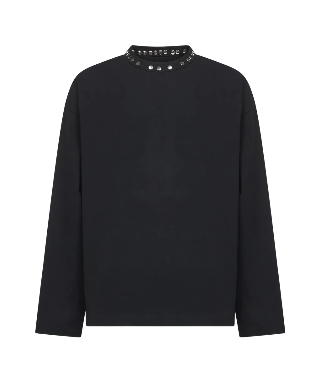 Jil Sander Studs Embellished Long Sleeved T-Shirt