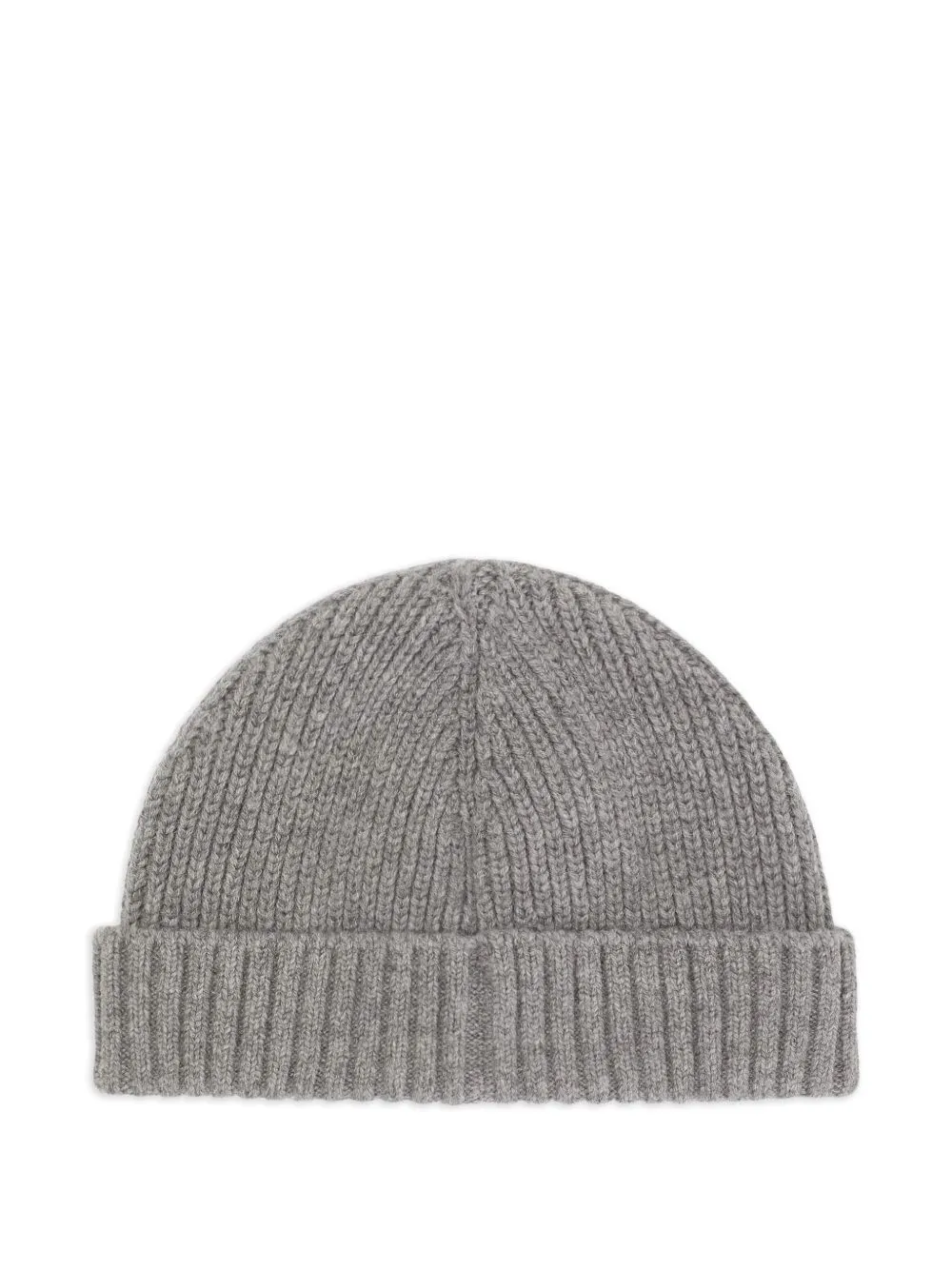 Ribbed Logo-Plaque Beanie Hat