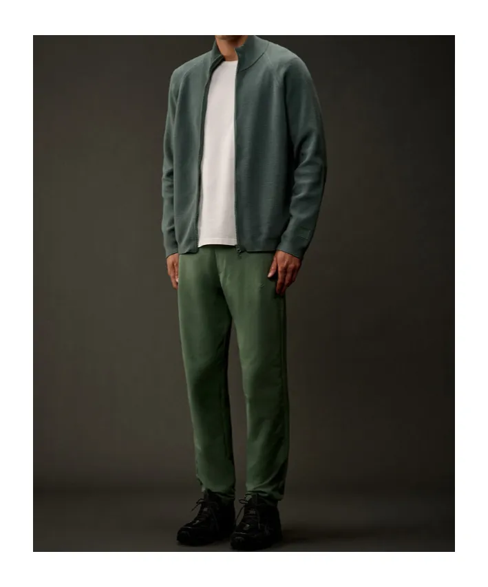 Metropolis Series Extrafine Merino Wool Full Zip Sweater