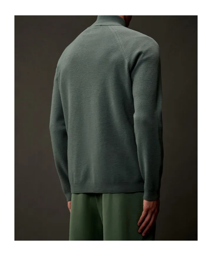 Metropolis Series Extrafine Merino Wool Full Zip Sweater