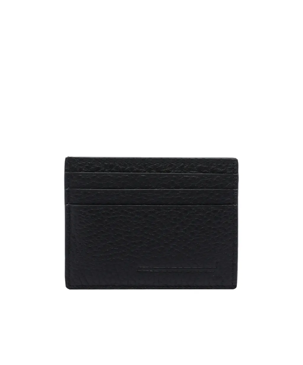 Logo-Stamp Leather Cardholder