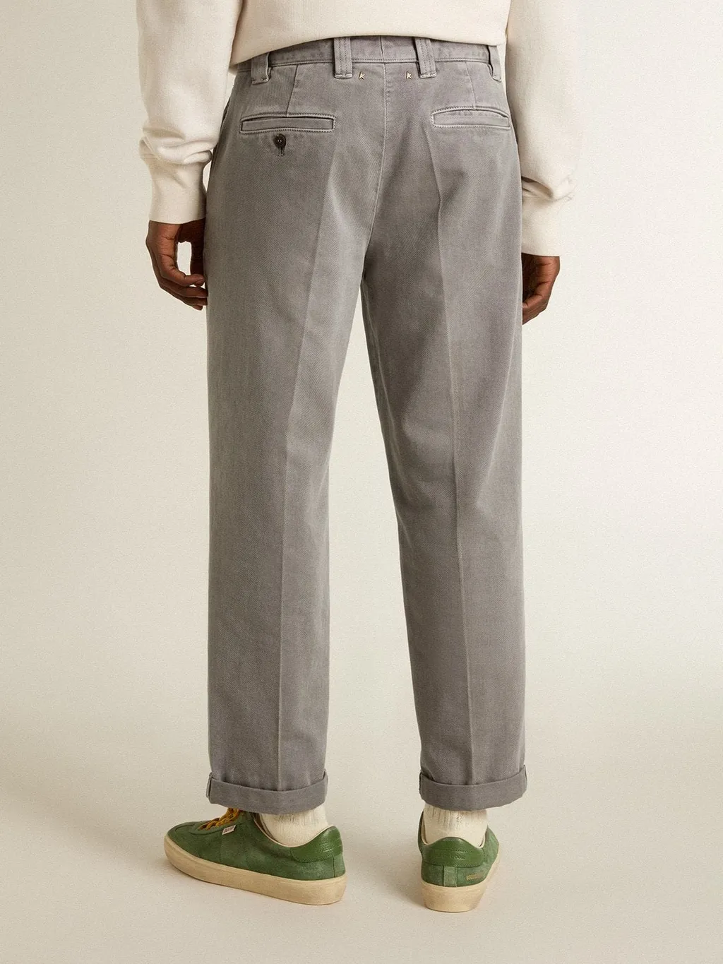 Cuffed Cotton Trousers