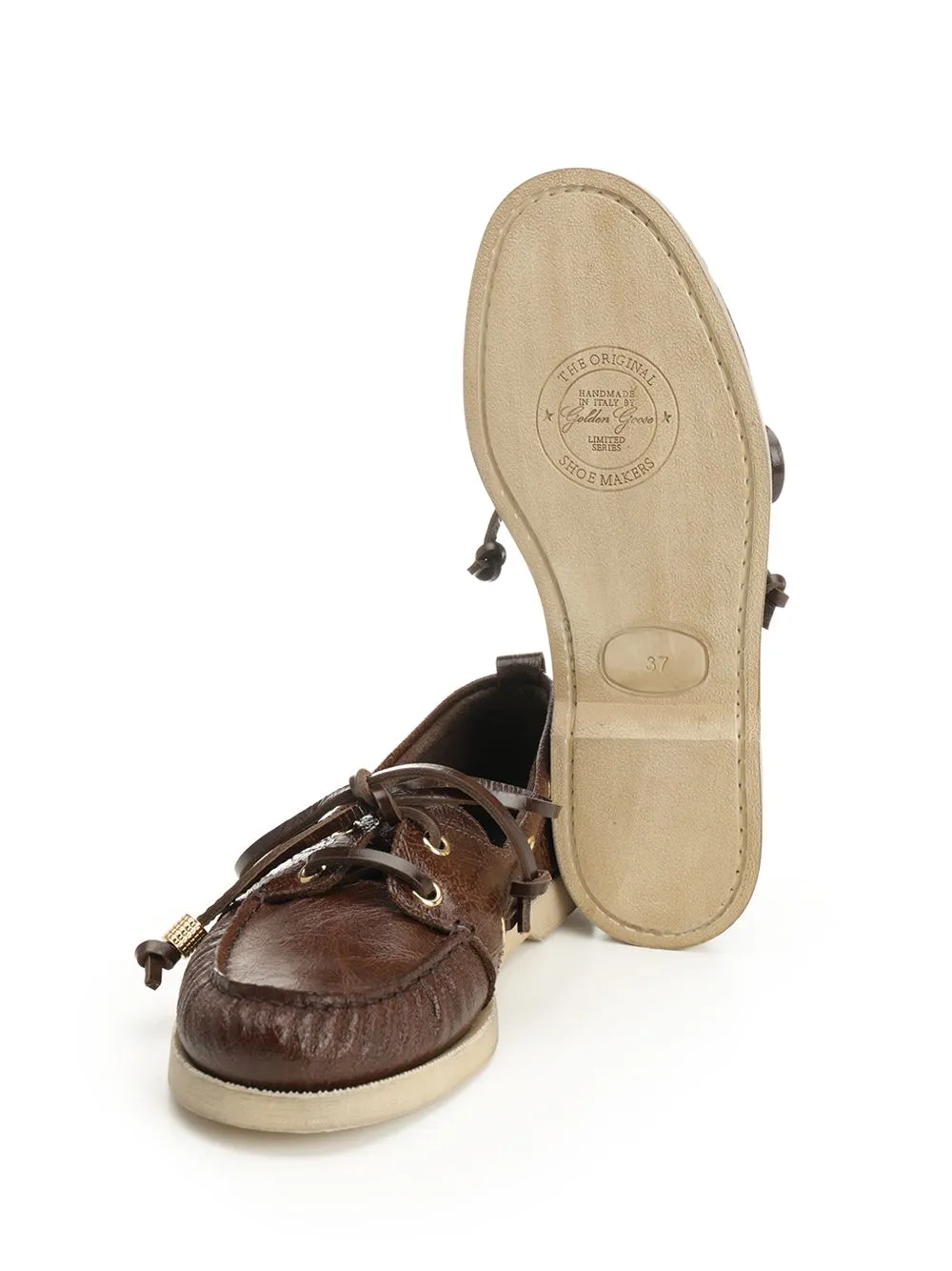 Golden Goose Deluxe Brand Wrinkled Drawstring Boat Loafers