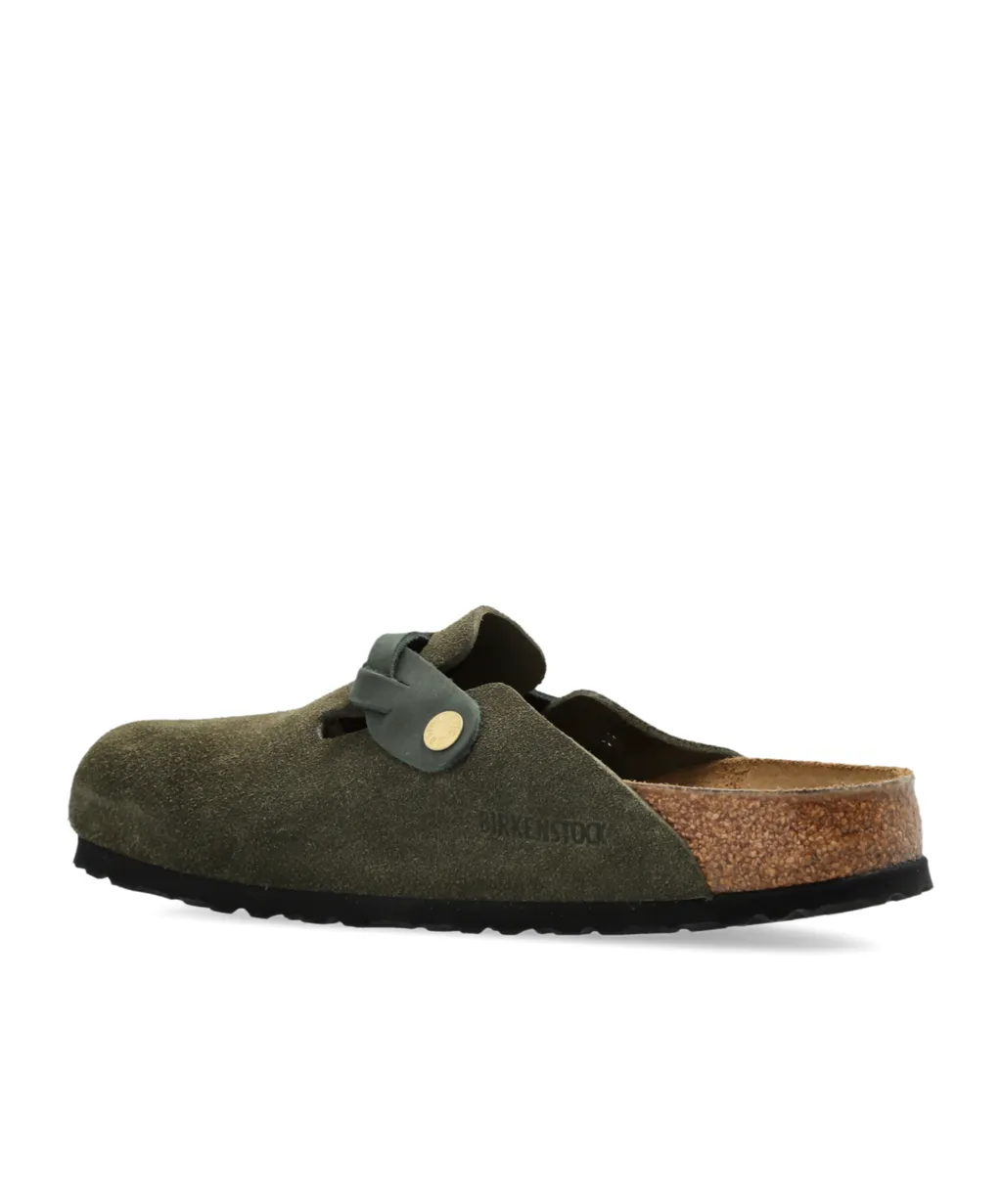 Boston Buckle-Fastening Slippers