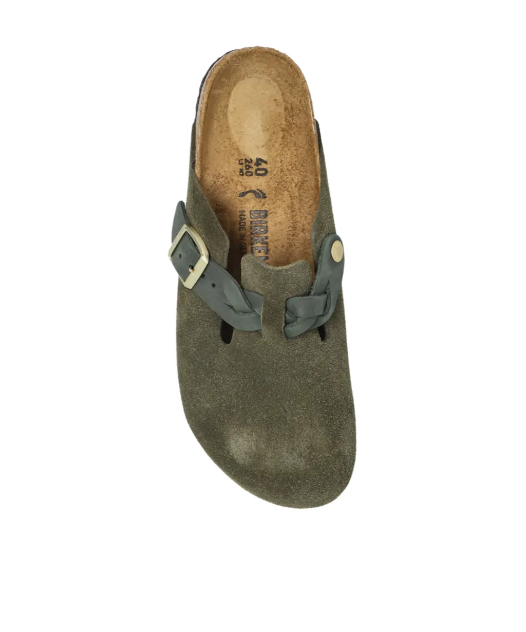 Boston Buckle-Fastening Slippers