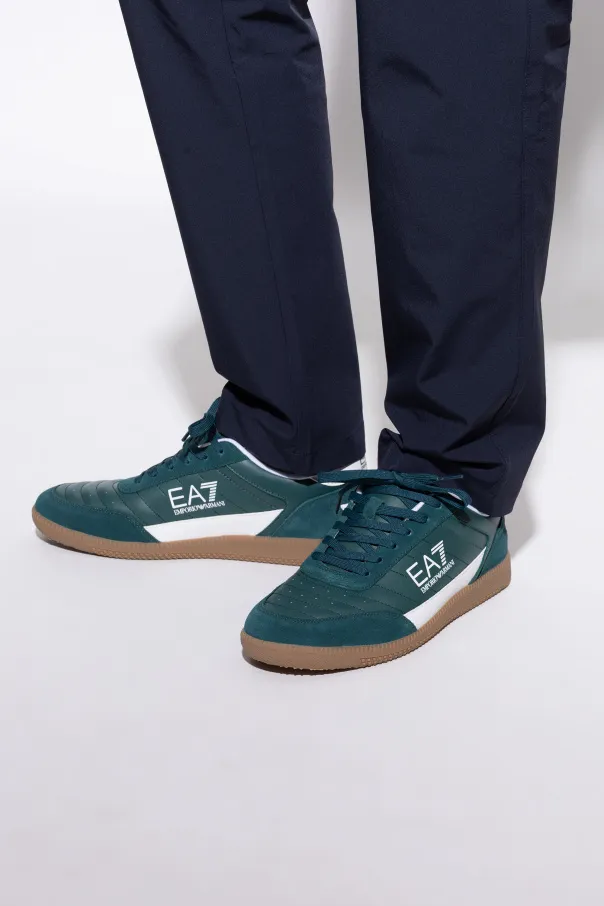 Ea7 Emporio Armani Logo Printed Lace-Up Sneakers