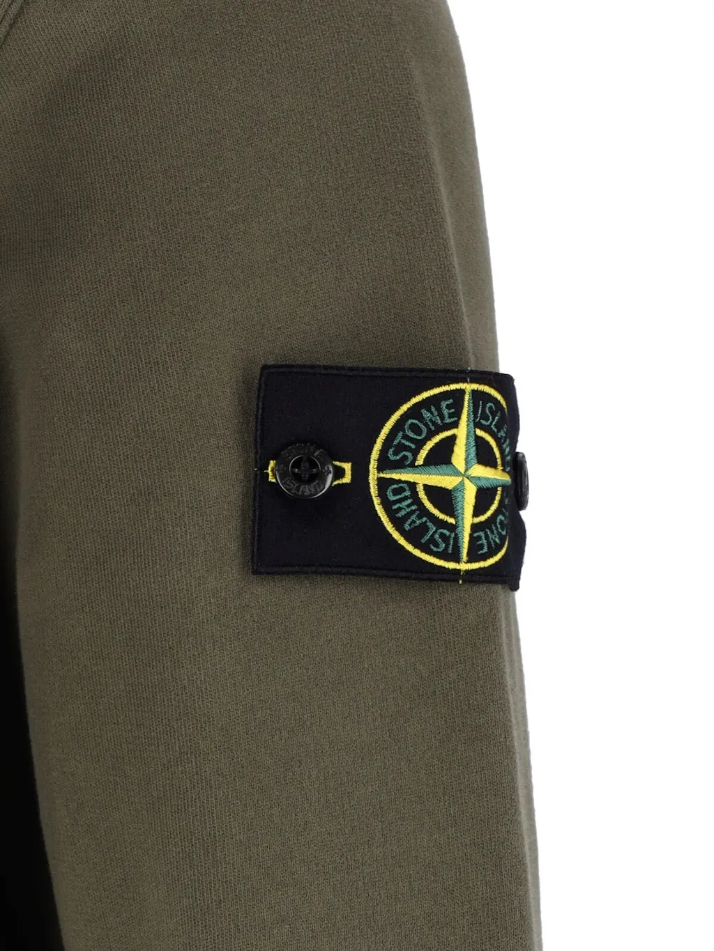 Stone Island Logo Patch Half-Zipped Sweatshirt