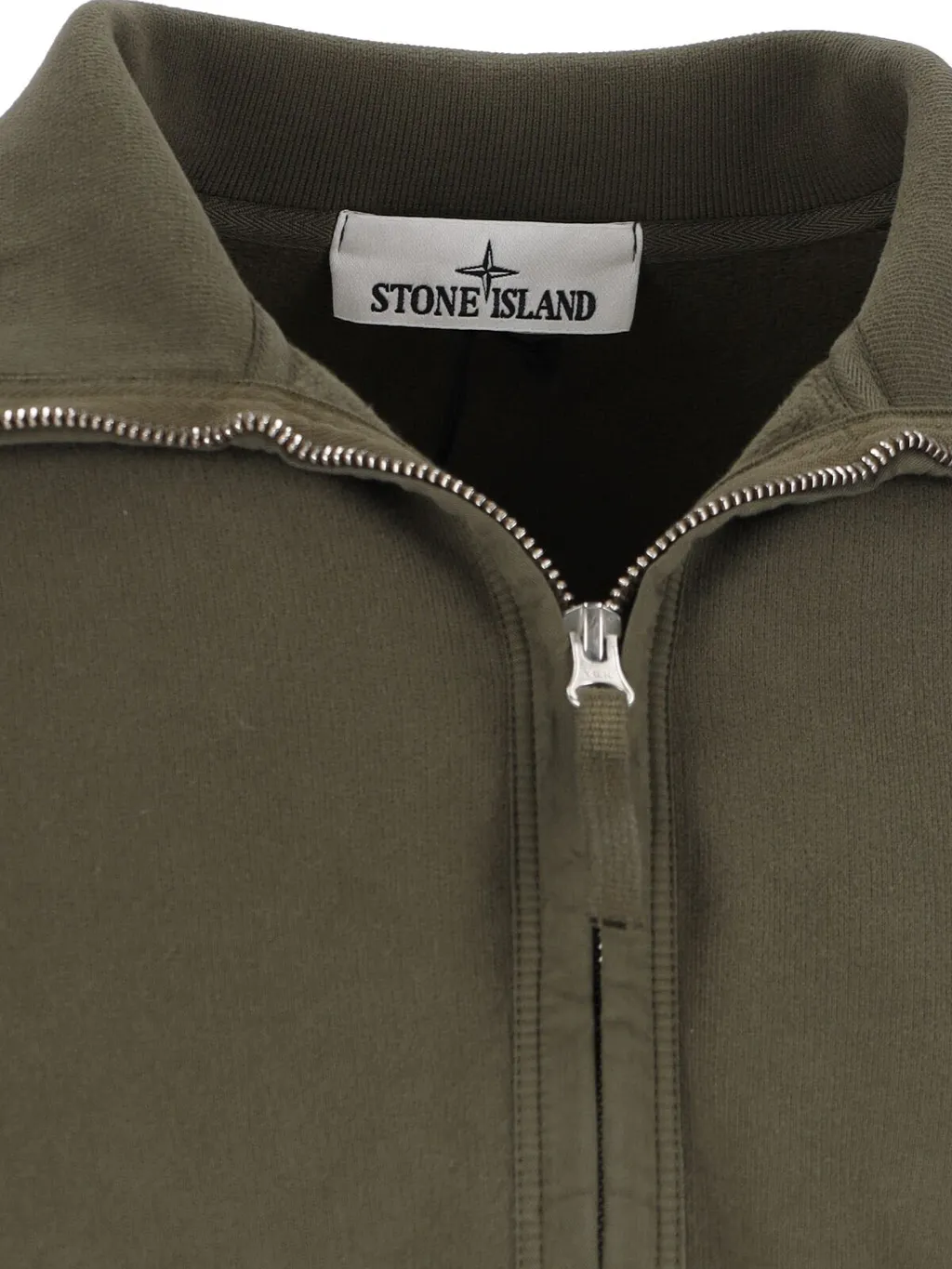 Stone Island Logo Patch Half-Zipped Sweatshirt