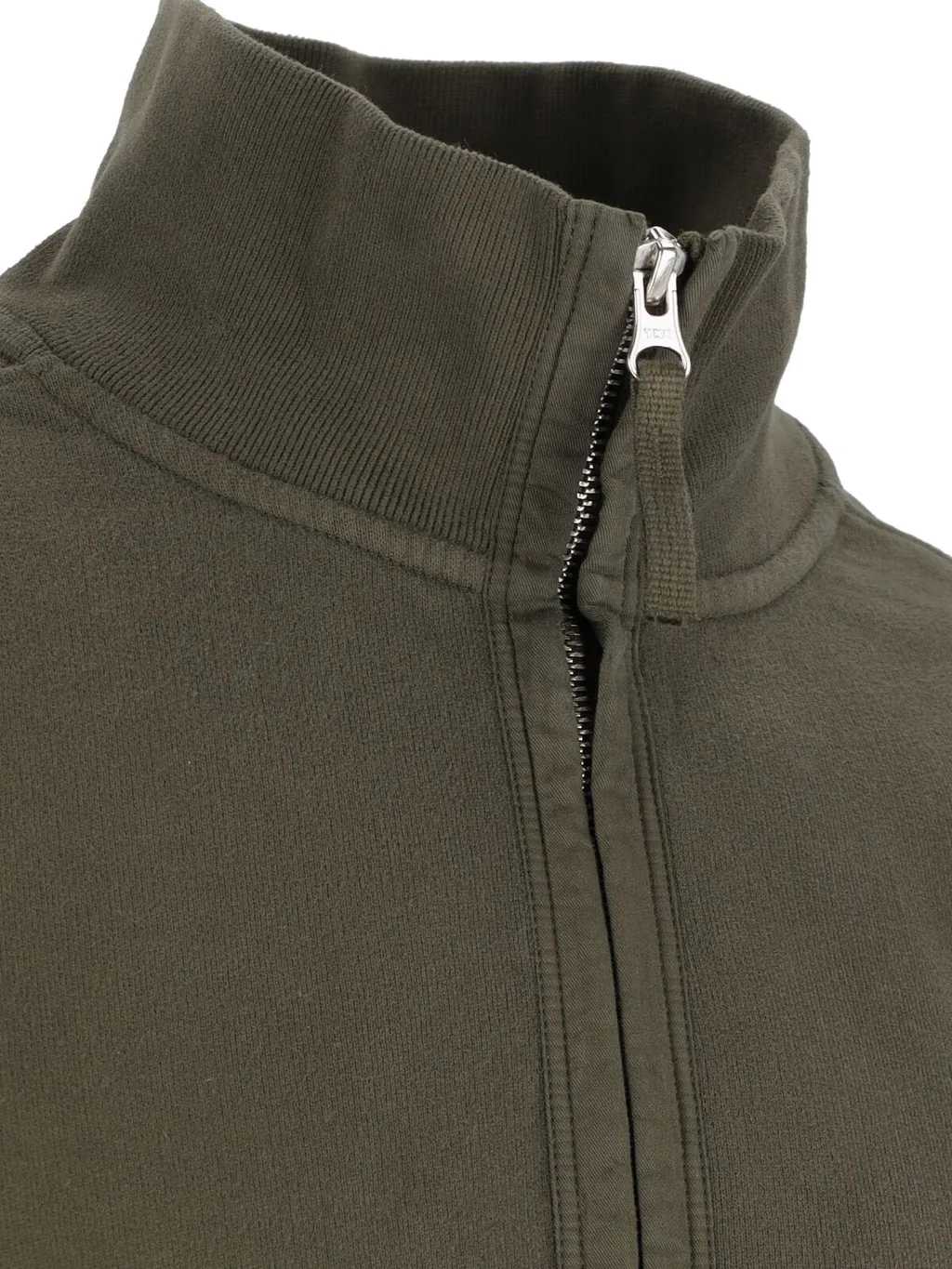 Stone Island Logo Patch Half-Zipped Sweatshirt