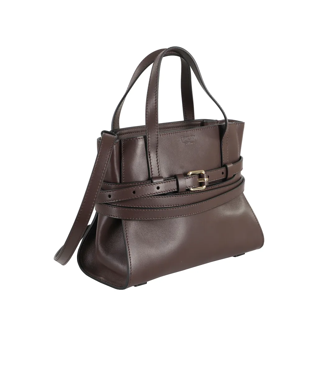 Moschino Logo Embossed Tie Me Handbag