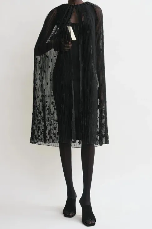 Floral Tulle Cape