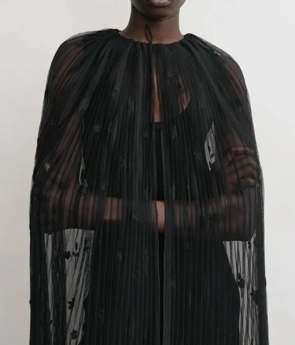 Floral Tulle Cape