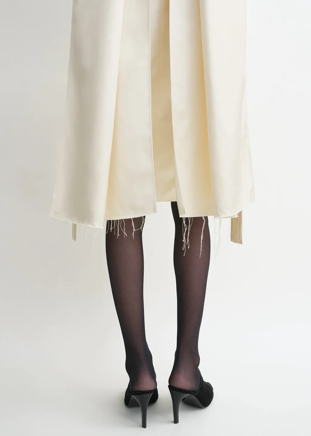 Raw-Edge Silk Dress