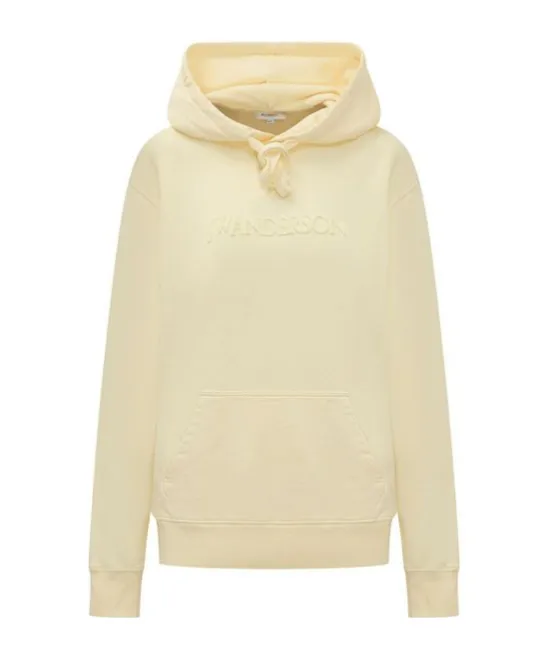 Jw Anderson Logo Lettering Drawstring Hoodie
