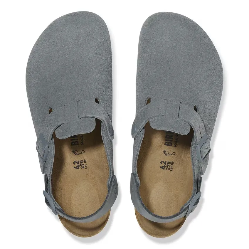 Tokio Suede Buckle Mules
