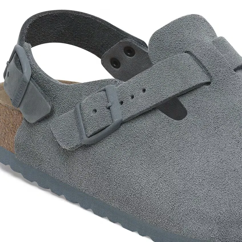 Tokio Suede Buckle Mules