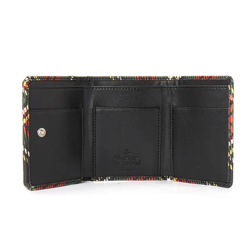Tartan-Print Orb Wallet