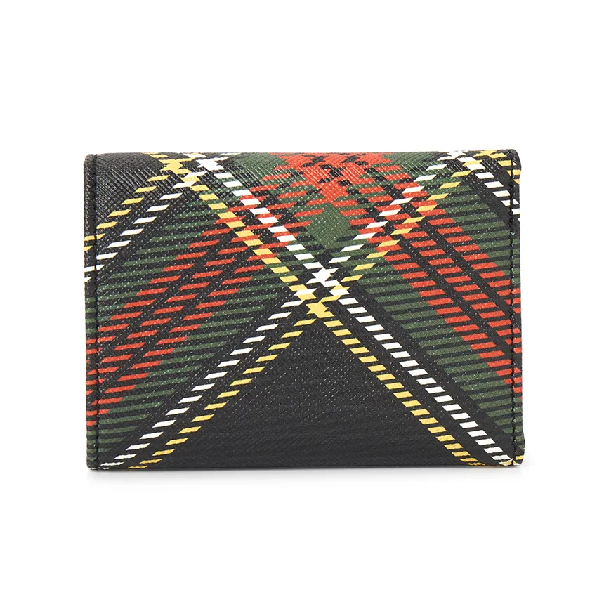 Tartan-Print Orb Wallet