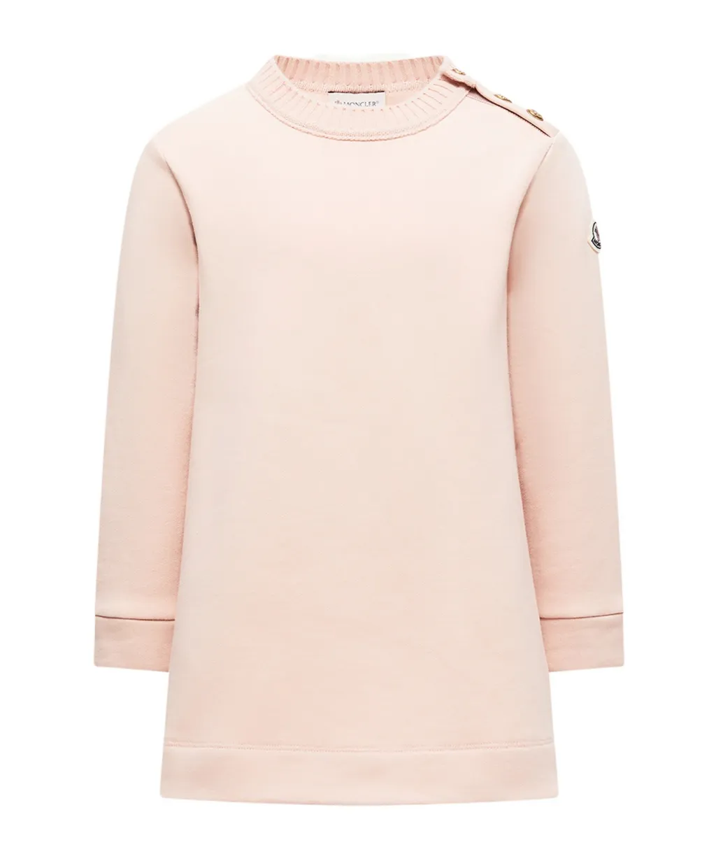 Moncler Enfant Logo Patch Crewneck Sweatshirt Dress