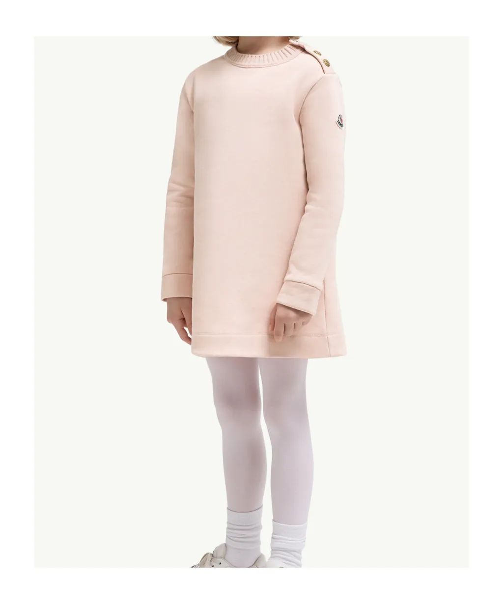 Moncler Enfant Logo Patch Crewneck Sweatshirt Dress