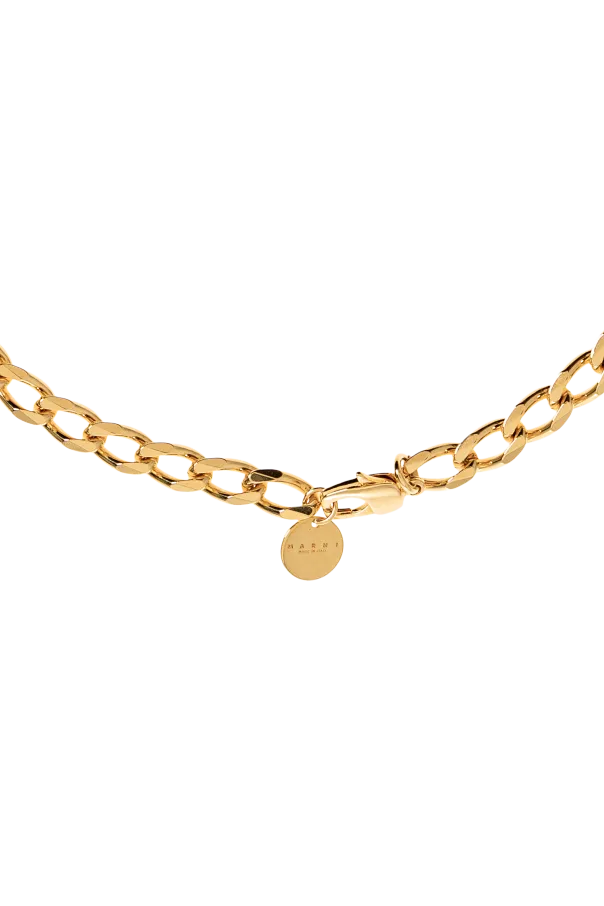 Marni Logo Lettering Chain Necklace