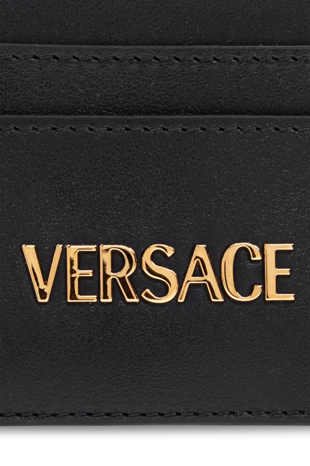 Versace Logo-Lettering Card Holder