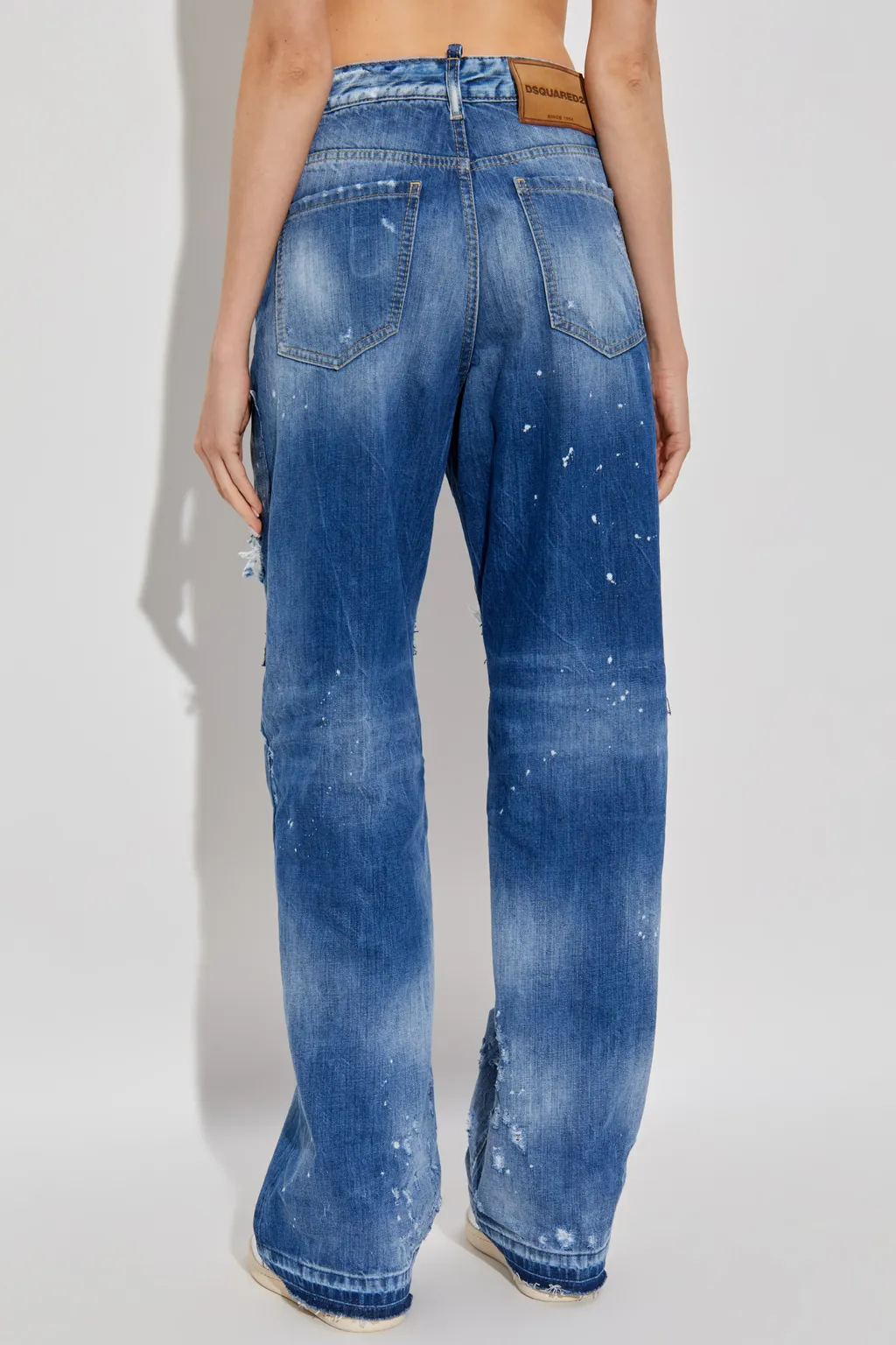Dsquared2 Distressed Straight-Leg Jeans