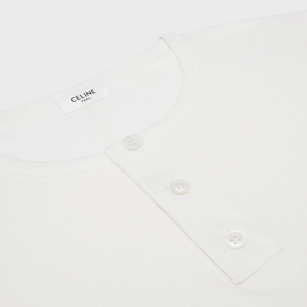 Long Sleeved T-Shirt In Ribbed Cotton Jersey