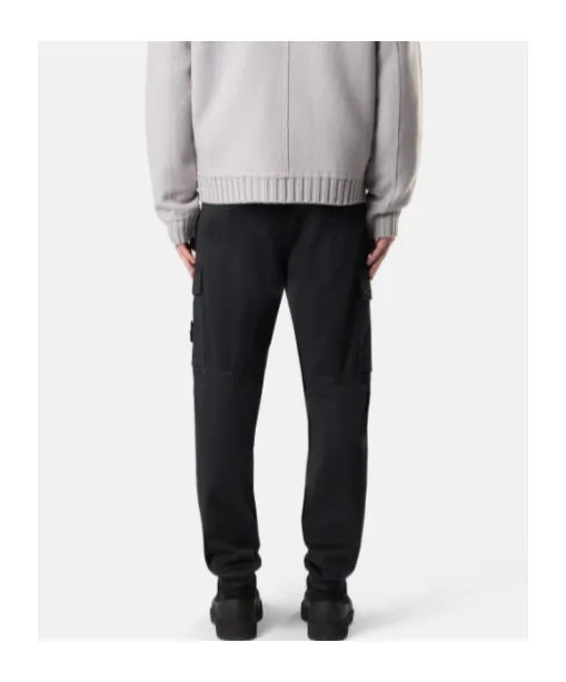 Stone Island Logo Patch Straight-Leg Trousers