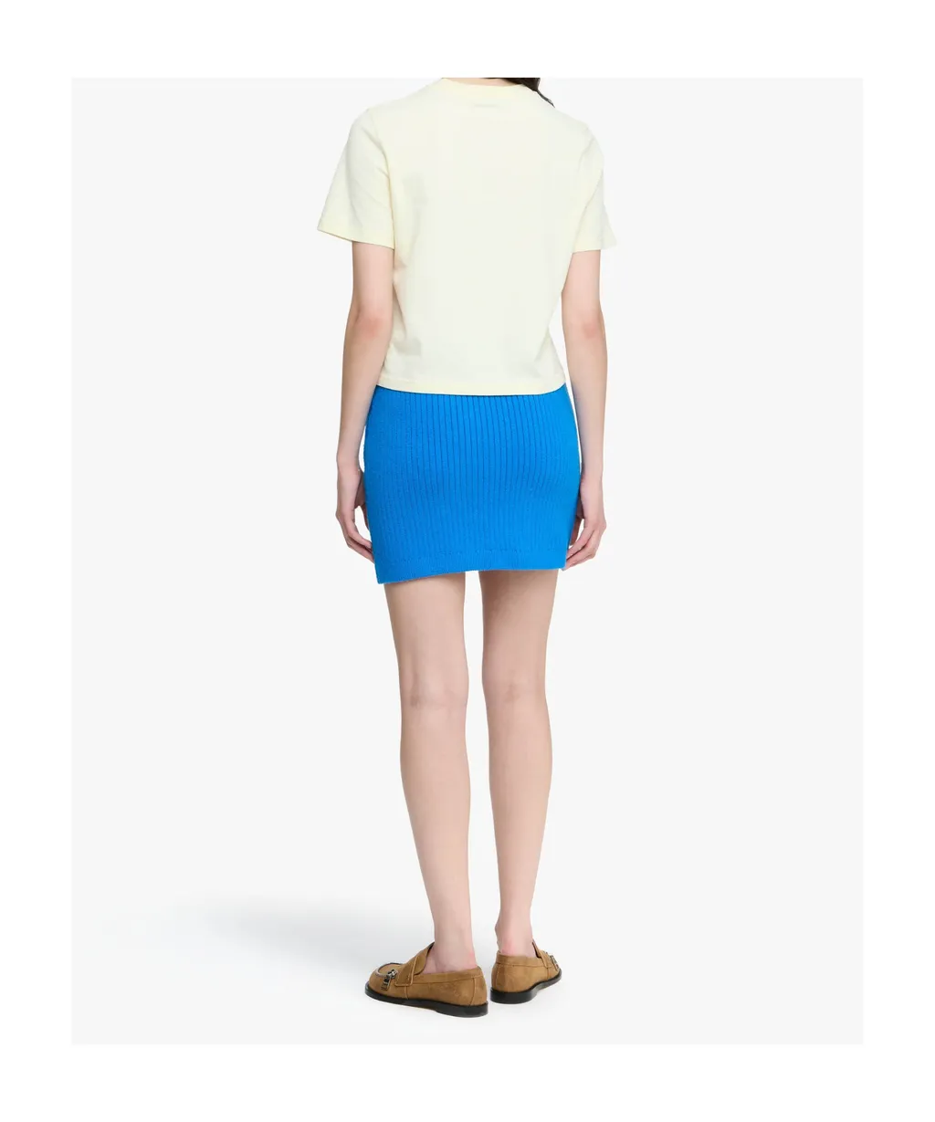 Jw Anderson Anchor Embroidery Panelled Cropped T-Shirt