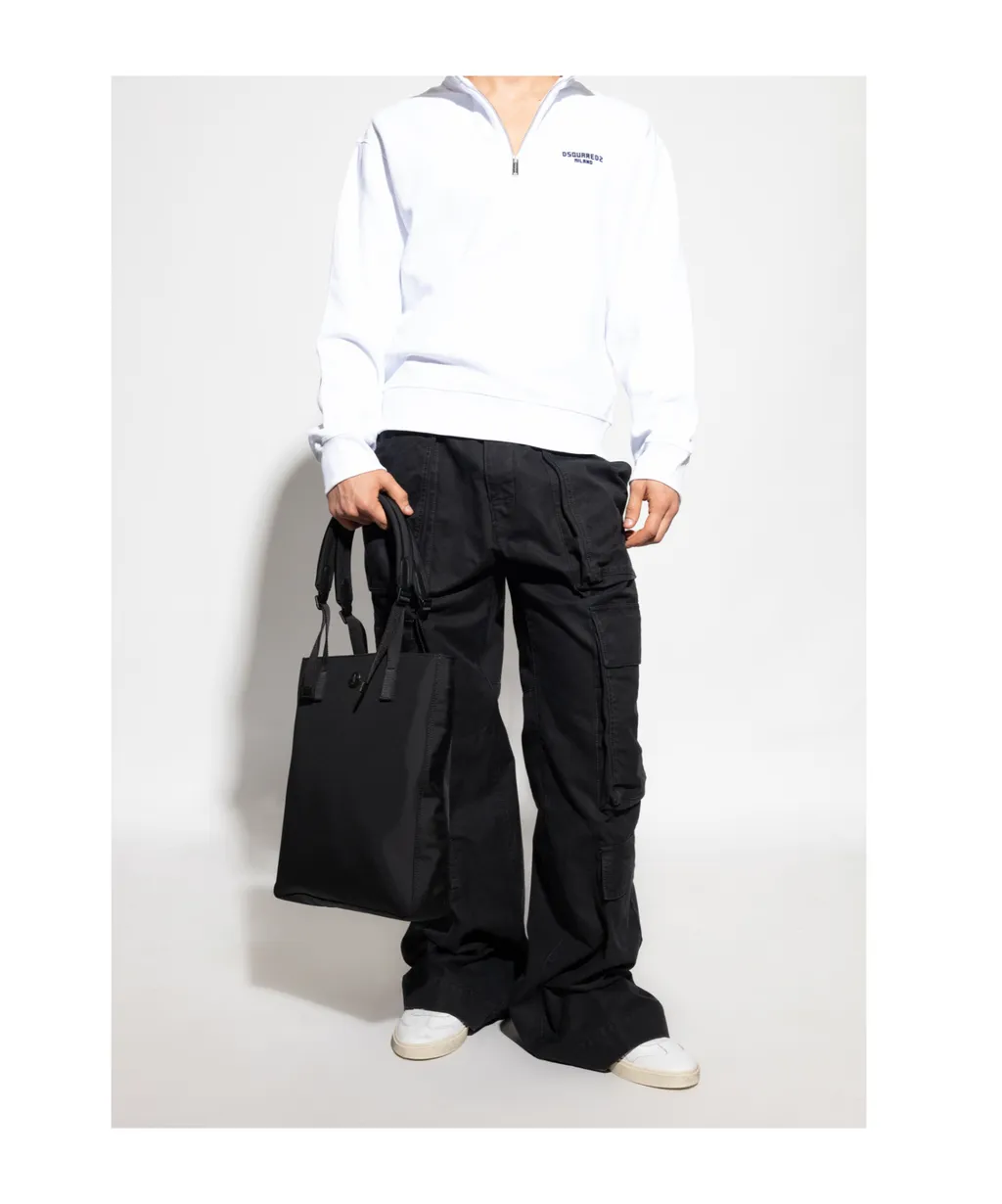 Dsquared2 Stand Up Collar Half-Zip Sweatshirt
