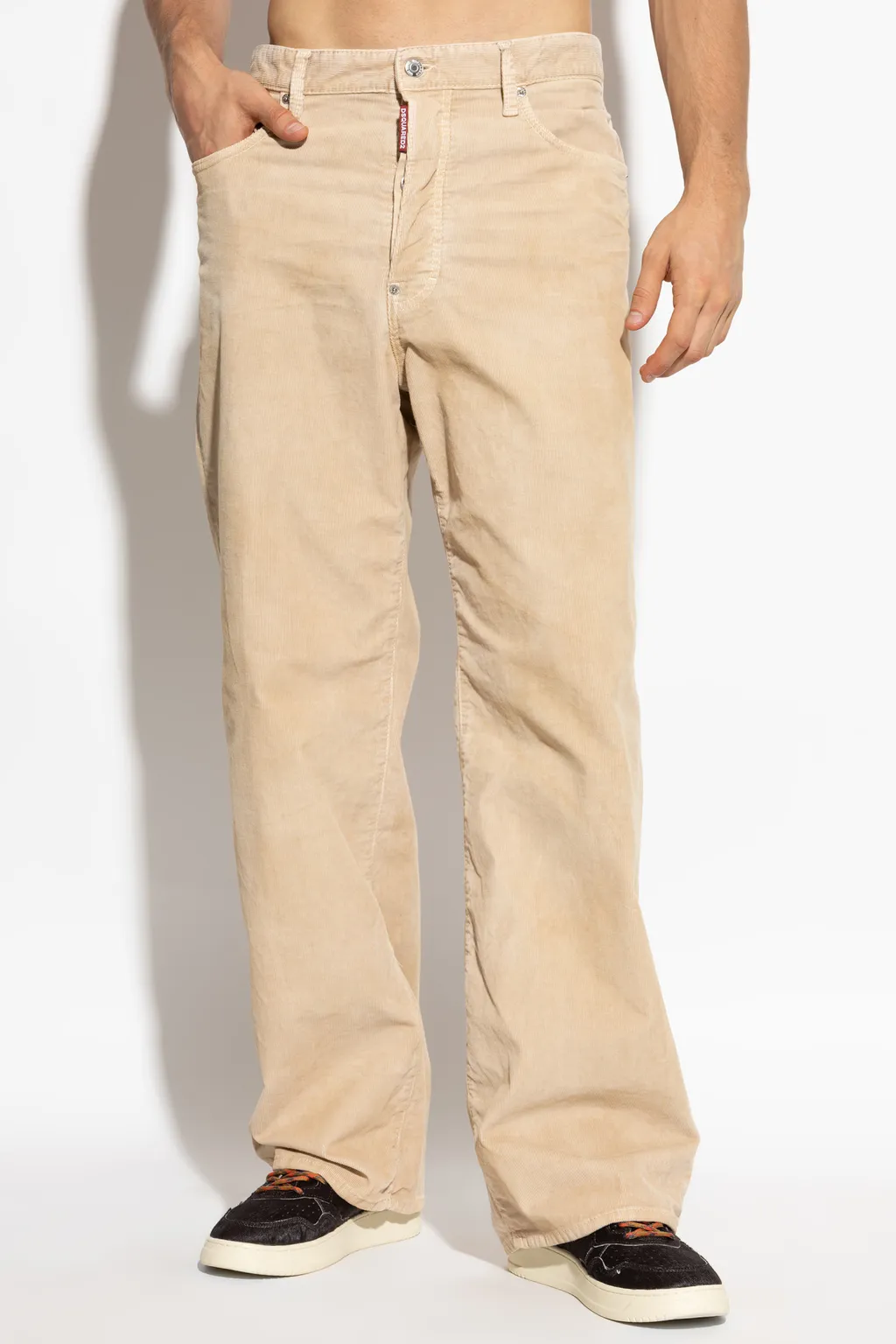 Dsquared2 Loose-Fit Ribbed Trousers