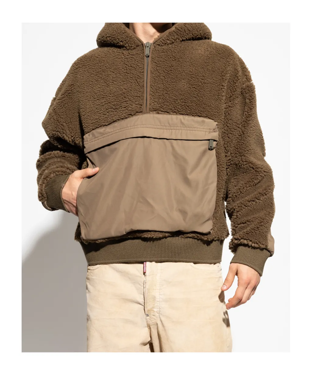Dsquared2 Half-Zip Fleece Hoodie
