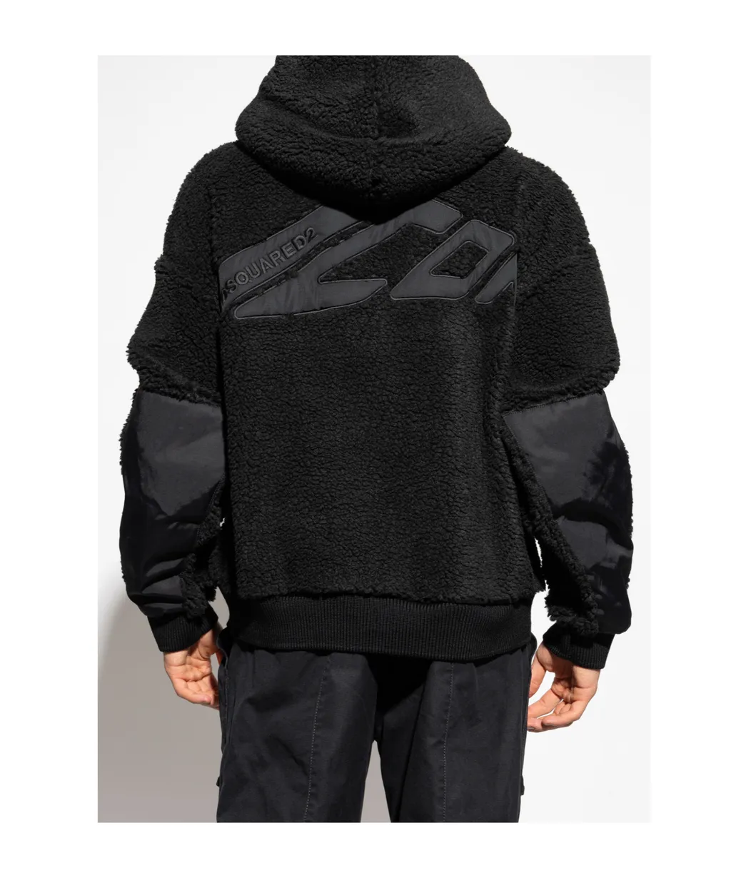 Dsquared2 Half-Zip Fleece Hoodie