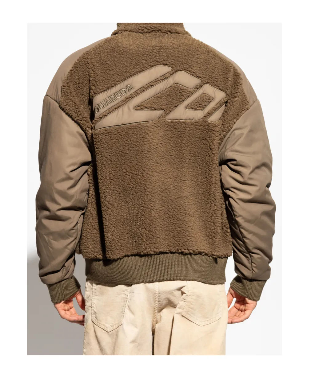 Dsquared2 Icon Logo High-Neck Fleece Jacket
