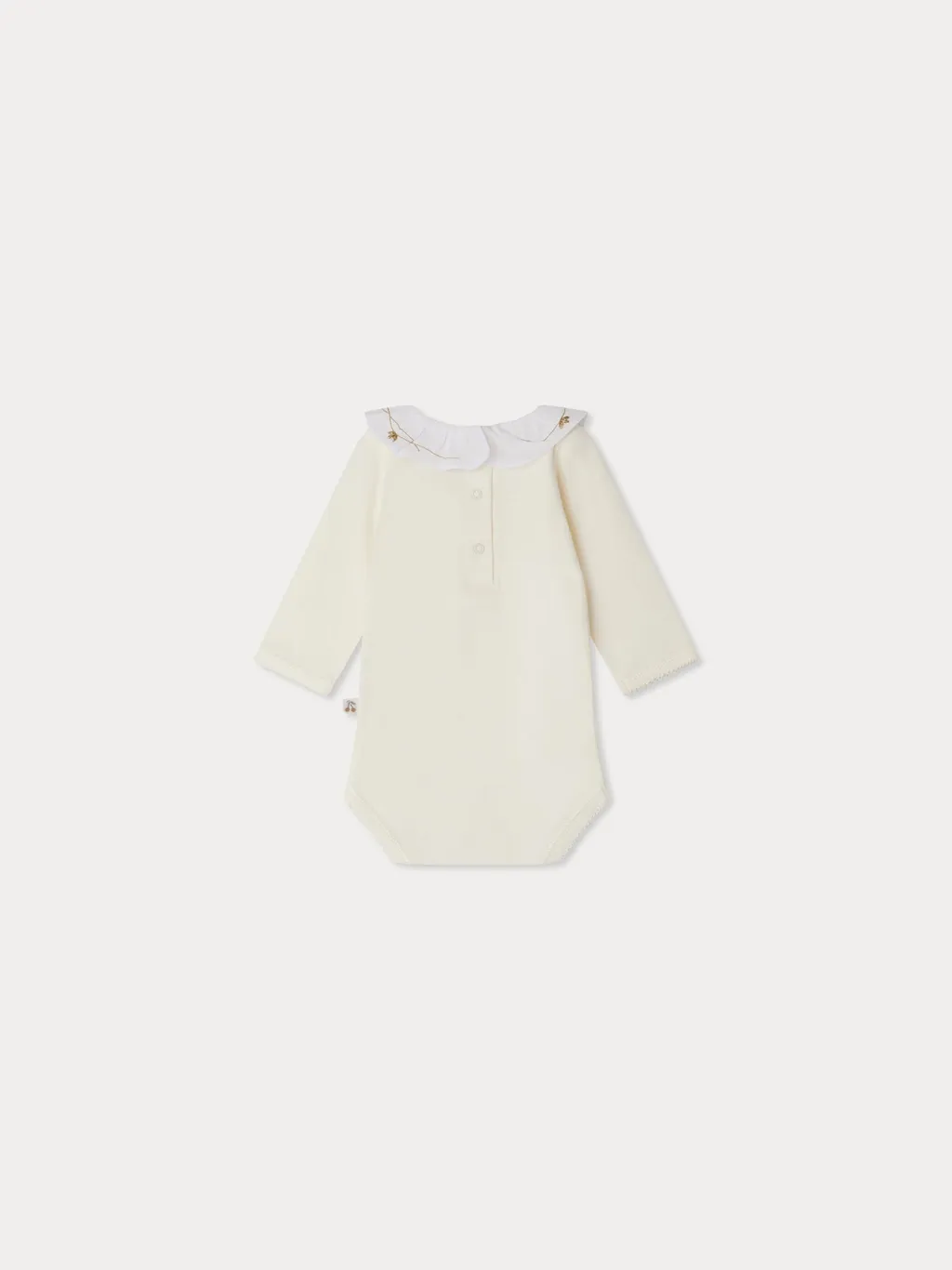 June Organic Cotton Daisy Embroidered Collar Bodysuit