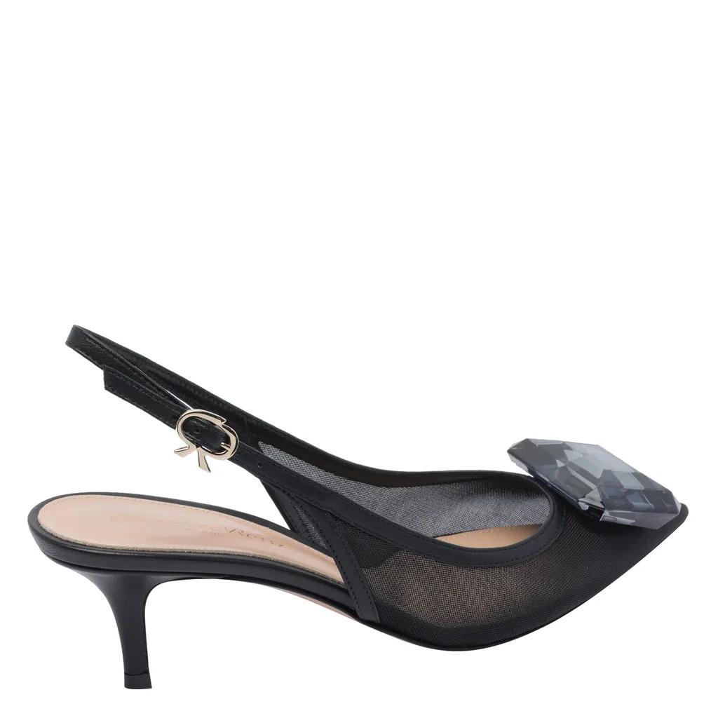 Gianvito Rossi Pointed-Toe Slingback Pumps