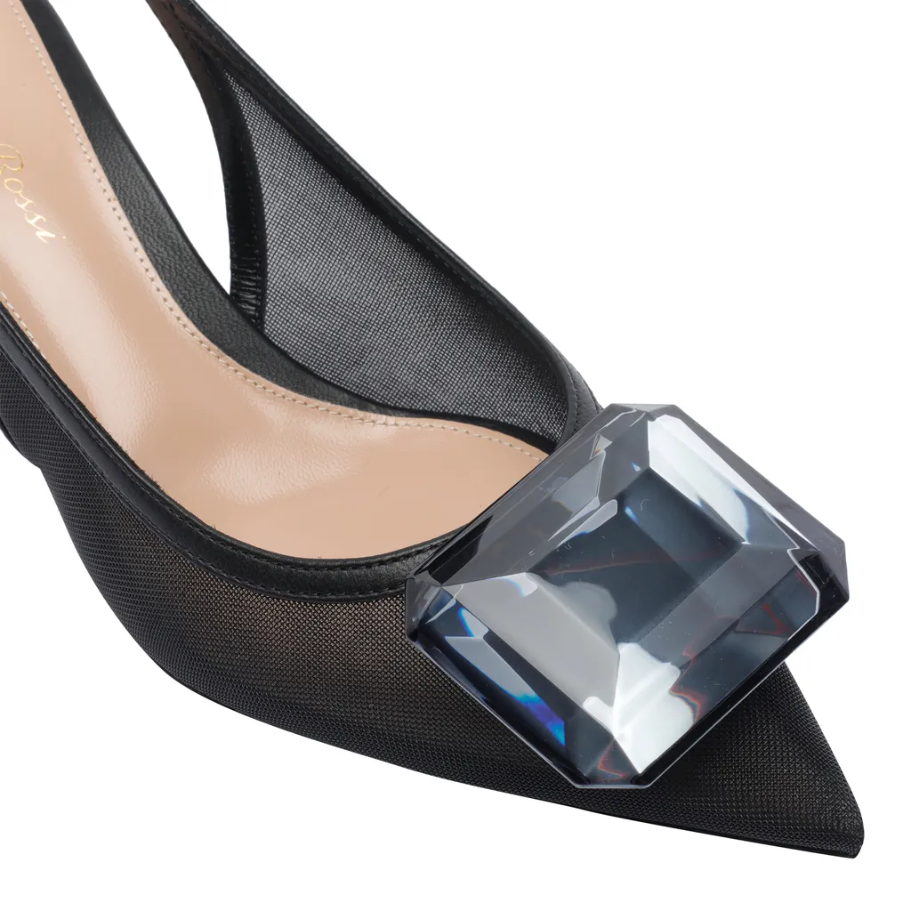 Gianvito Rossi Pointed-Toe Slingback Pumps