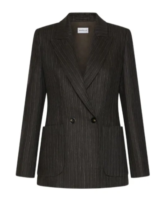 Double-Breasted Pure Wool Blazer