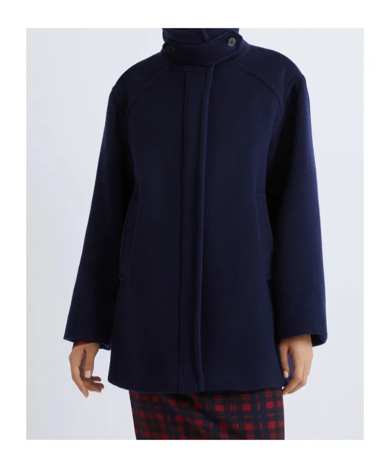 Flared Heavy Jacket - Navy