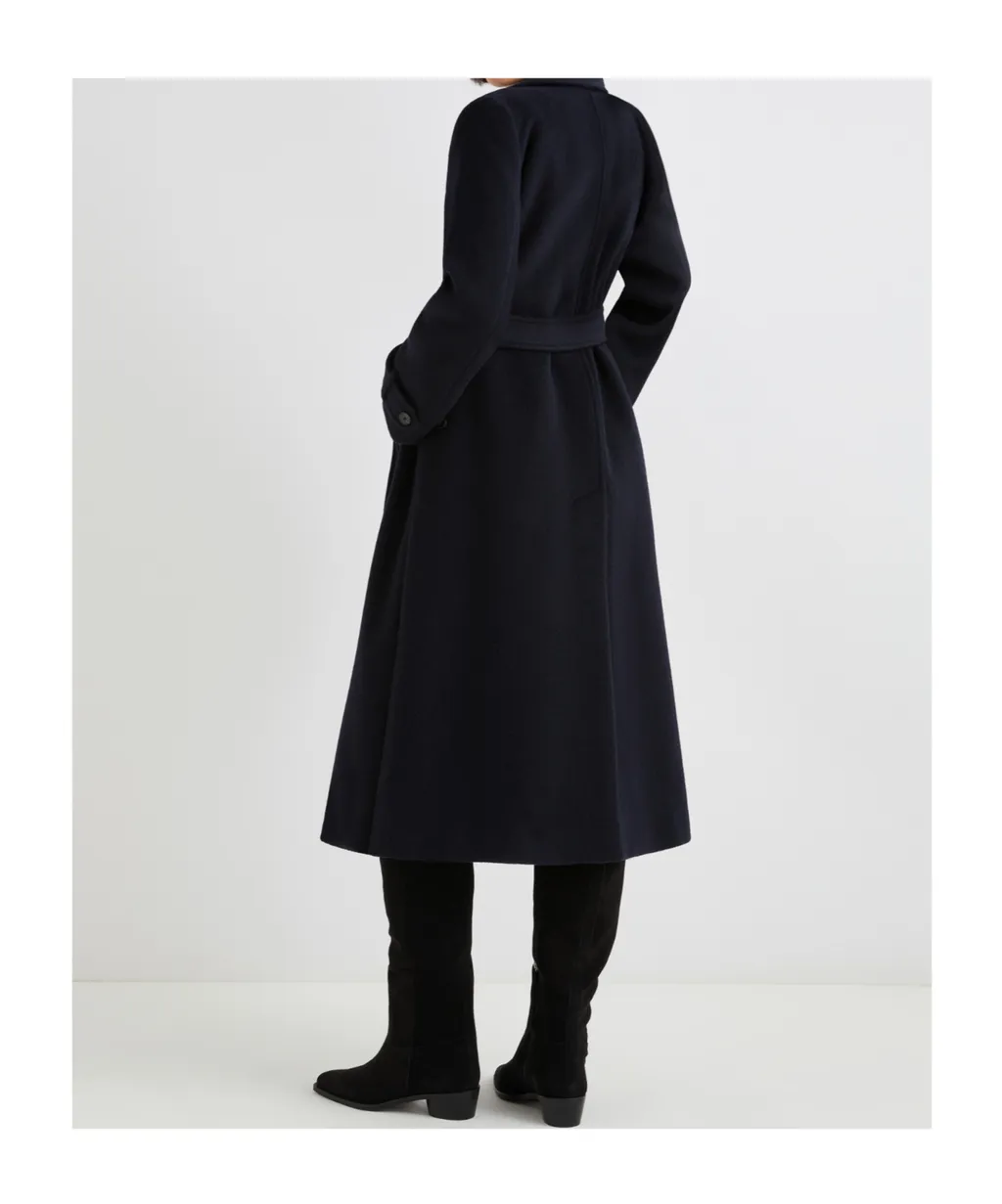 Double-Breasted Coat With Tab Detail