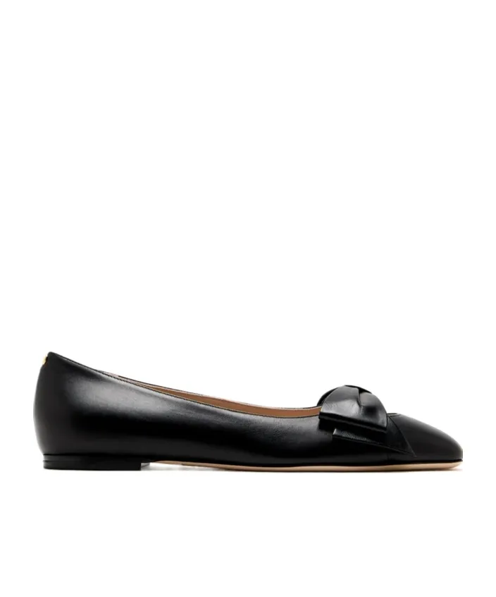 Valentino Bowow Round Toe Slip-On Ballet Flats